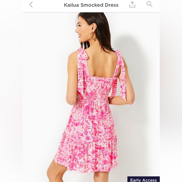 NWT Lilly Pulitzer Kailua Smocked Dress - Picture 3 of 4